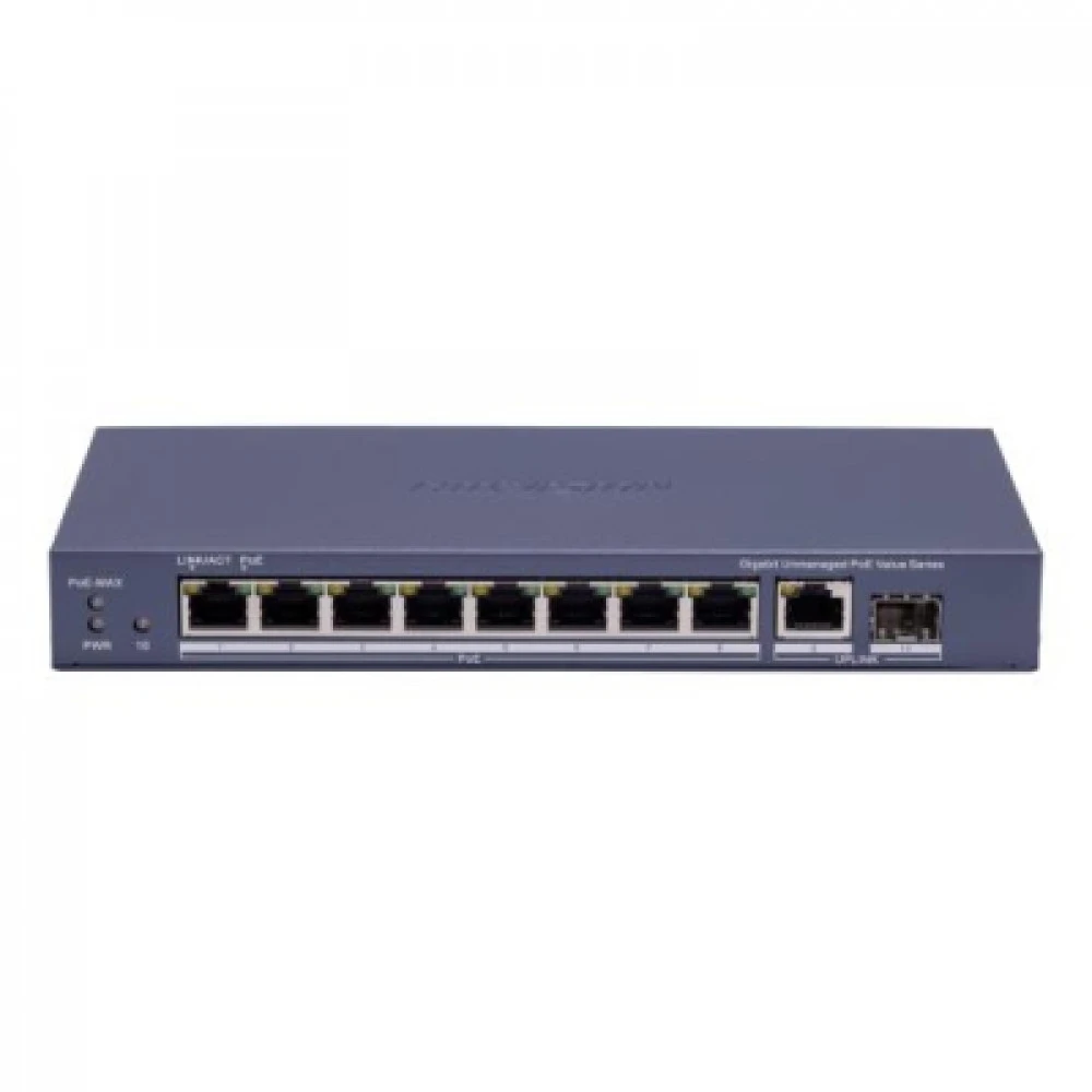Коммутатор Hikvision DS-3E0510P-E/M(B) 1000 Base-T (1000 мбит/с), 1 SFP порт