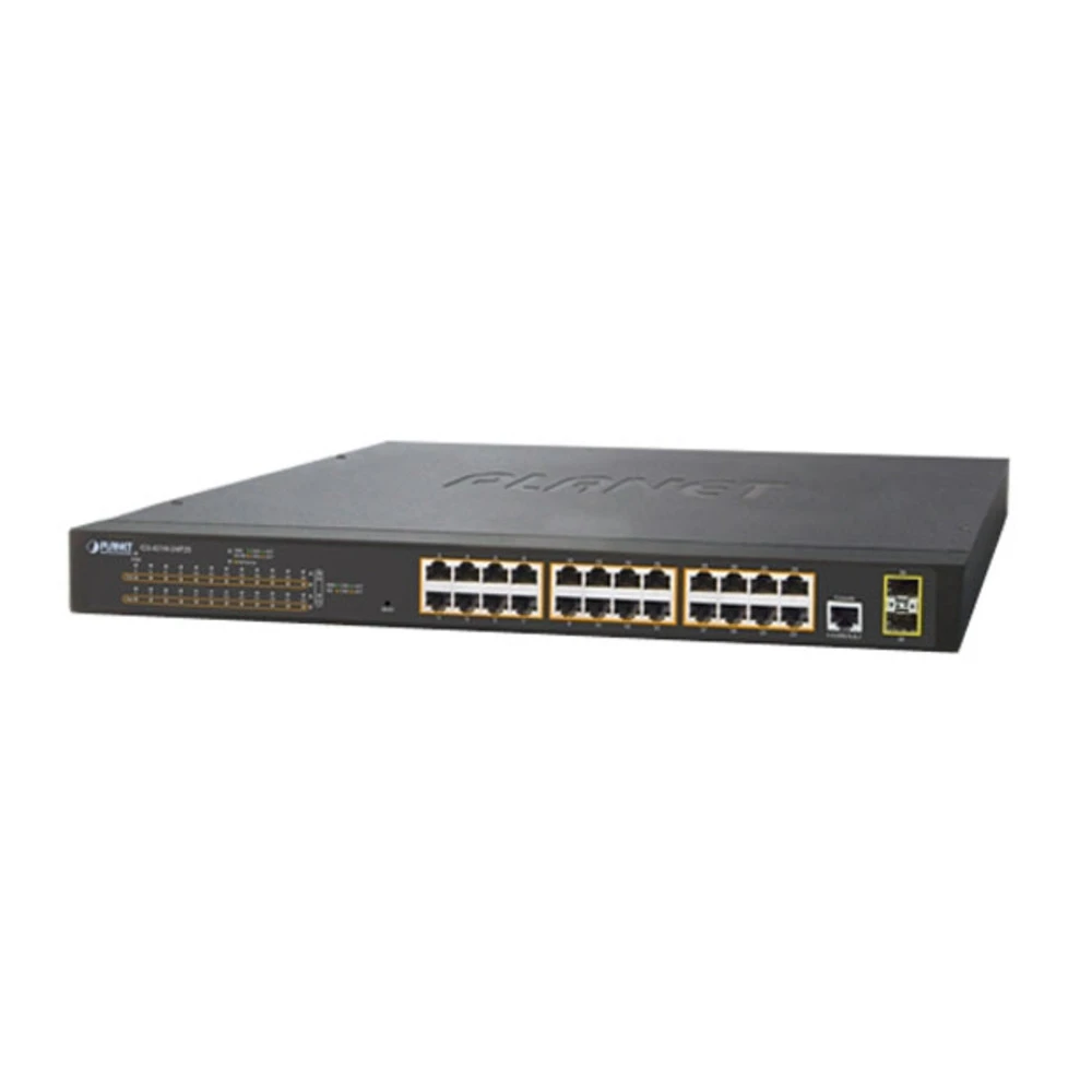 Коммутатор Planet GS-4210-24P2S 1000 Base-TX (1000 мбит/с), 2 SFP порта