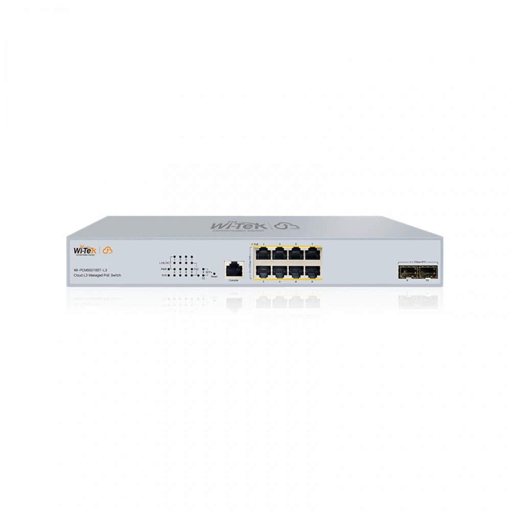 Коммутатор Wi-Tek WI-PCMS5010BT-L3 2.5 GBase-T (2500 мбит/с), 2 SFP порта