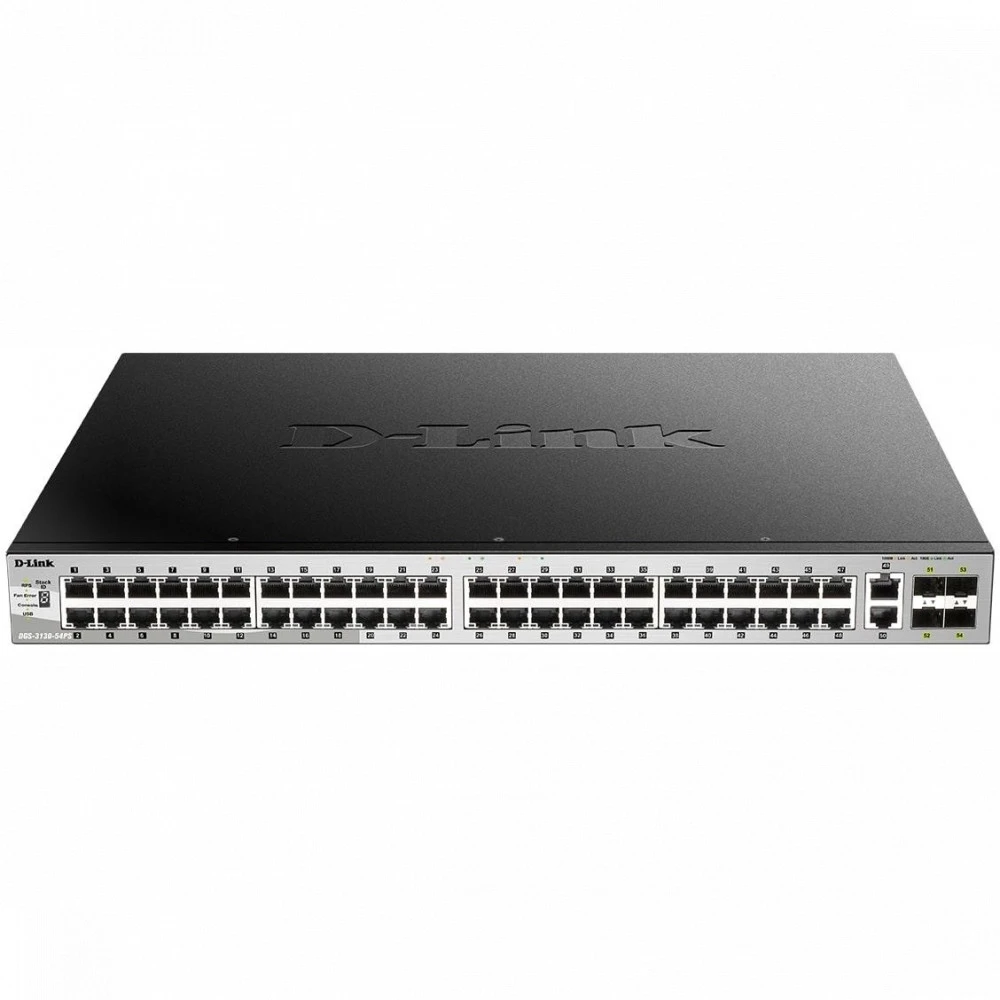 Коммутатор D-link DGS-3130-54PS/BY/B2A 1000 Base-T (1000 мбит/с), 4 SFP порта