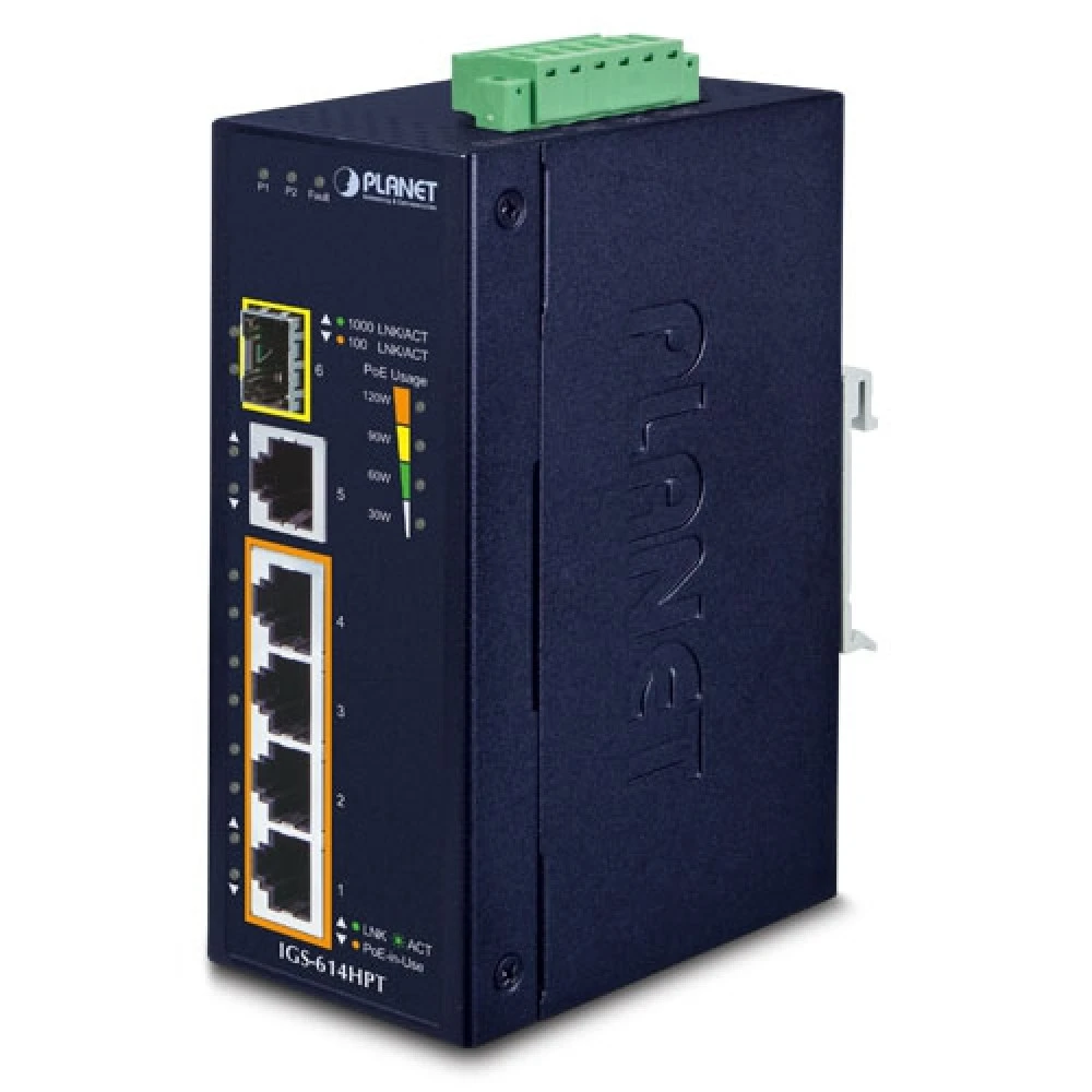 Коммутатор Planet IGS-614HPT 1000 Base-T (1000 мбит/с), 1 SFP порт