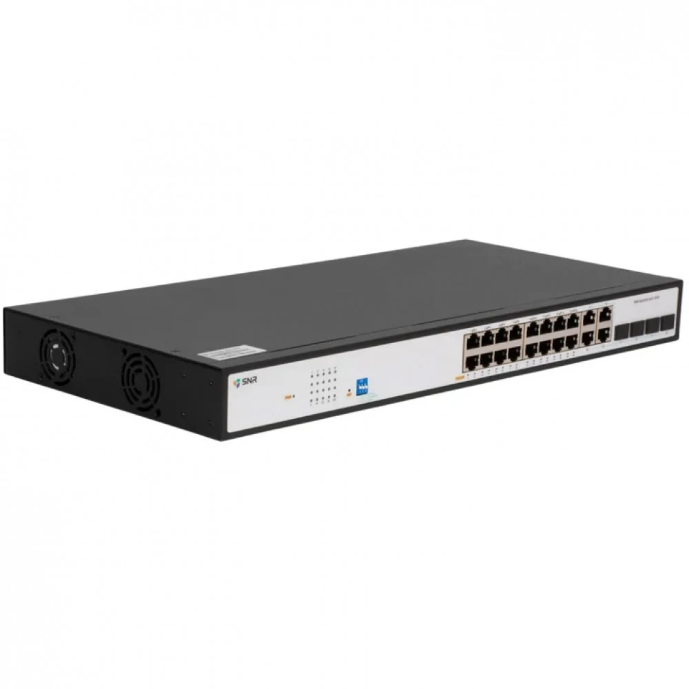 Коммутатор SNR S2300G-16TC-POE SNR-S2300G-16TC-POE 1000 Base-T (1000 мбит/с), 4 SFP порта