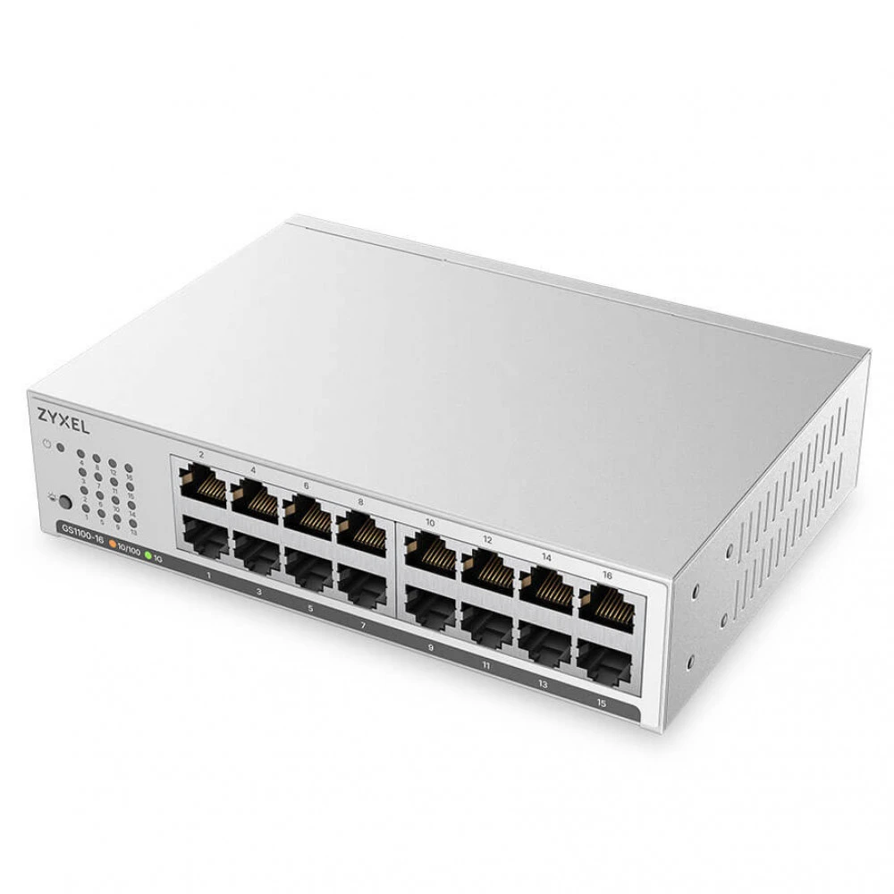 Коммутатор Zyxel GS1100-16-EU0104F 1000 Base-T (1000 мбит/с)