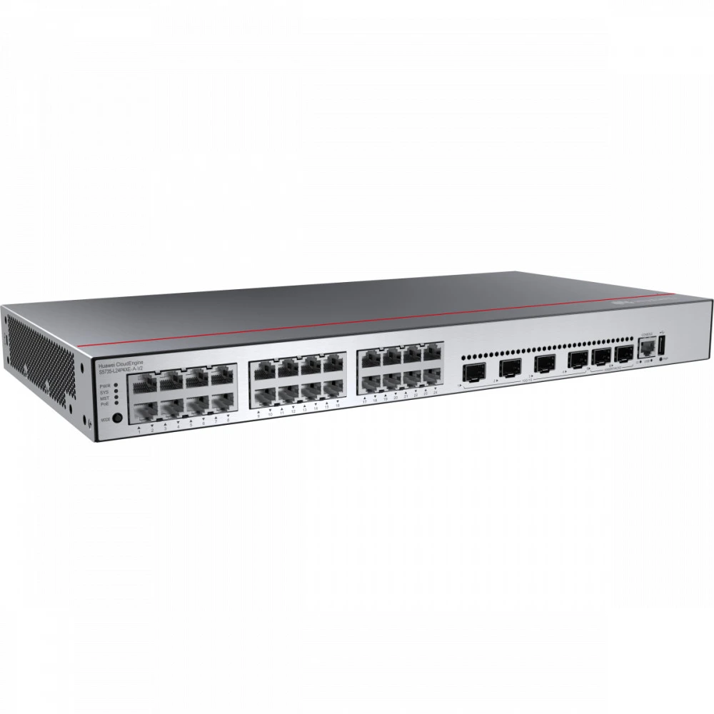 Коммутатор Huawei S5735-L24P4XE-A-V2 1000 Base-T (1000 мбит/с), 4 SFP порта