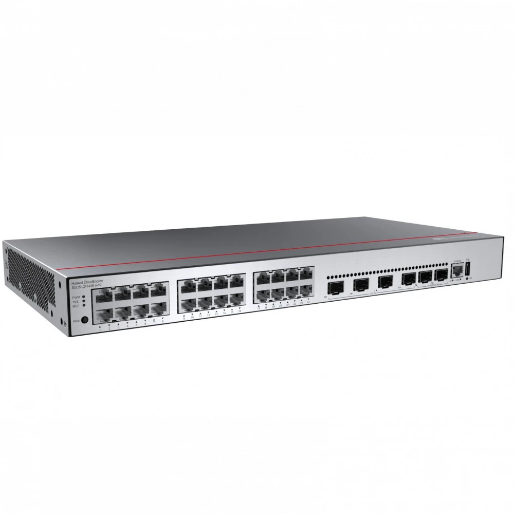 Коммутатор Huawei S5735-L24T4XE-A-V2 1000 Base-T (1000 мбит/с), 4 SFP порта