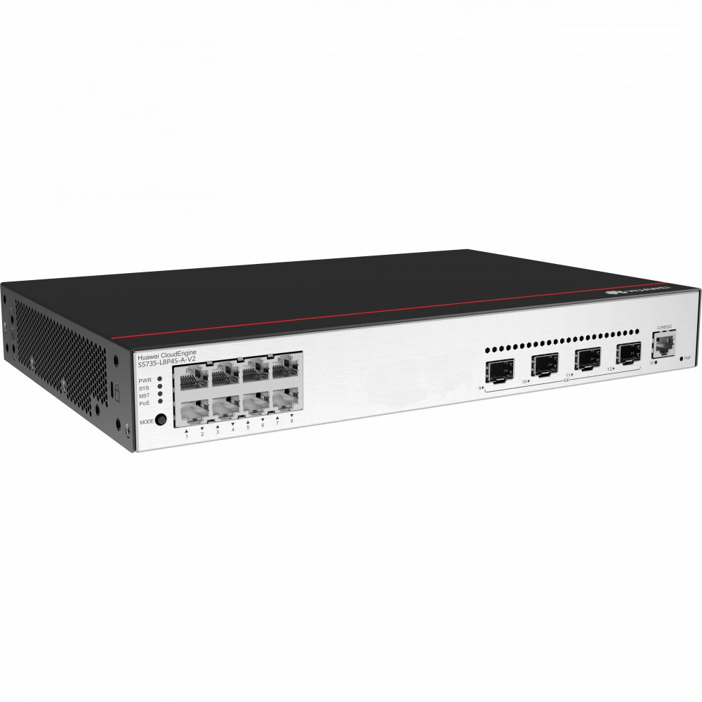 Коммутатор Huawei S5735-L8P4S-A-V2 1000 Base-T (1000 мбит/с), 4 SFP порта
