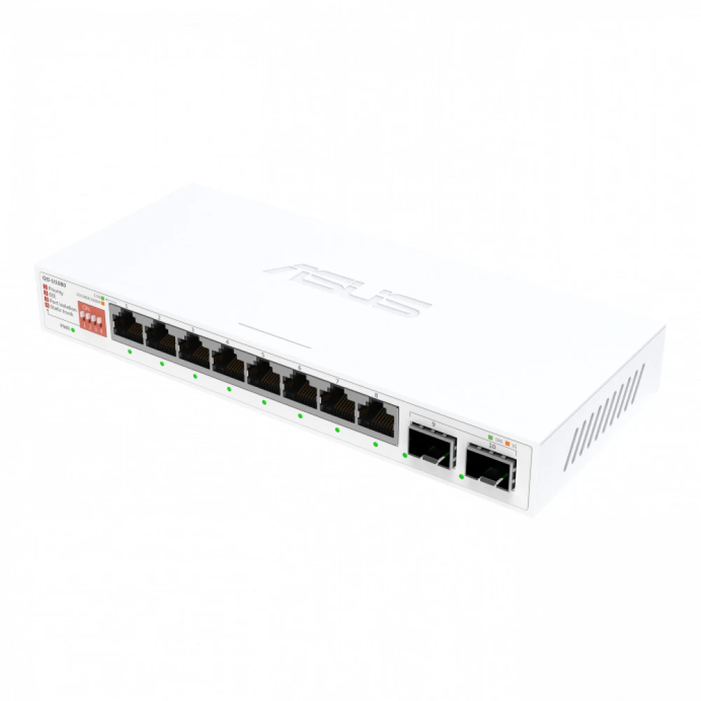 Коммутатор Asus QG-U1080 2.5 GBase-T (2500 мбит/с), 2 SFP порта
