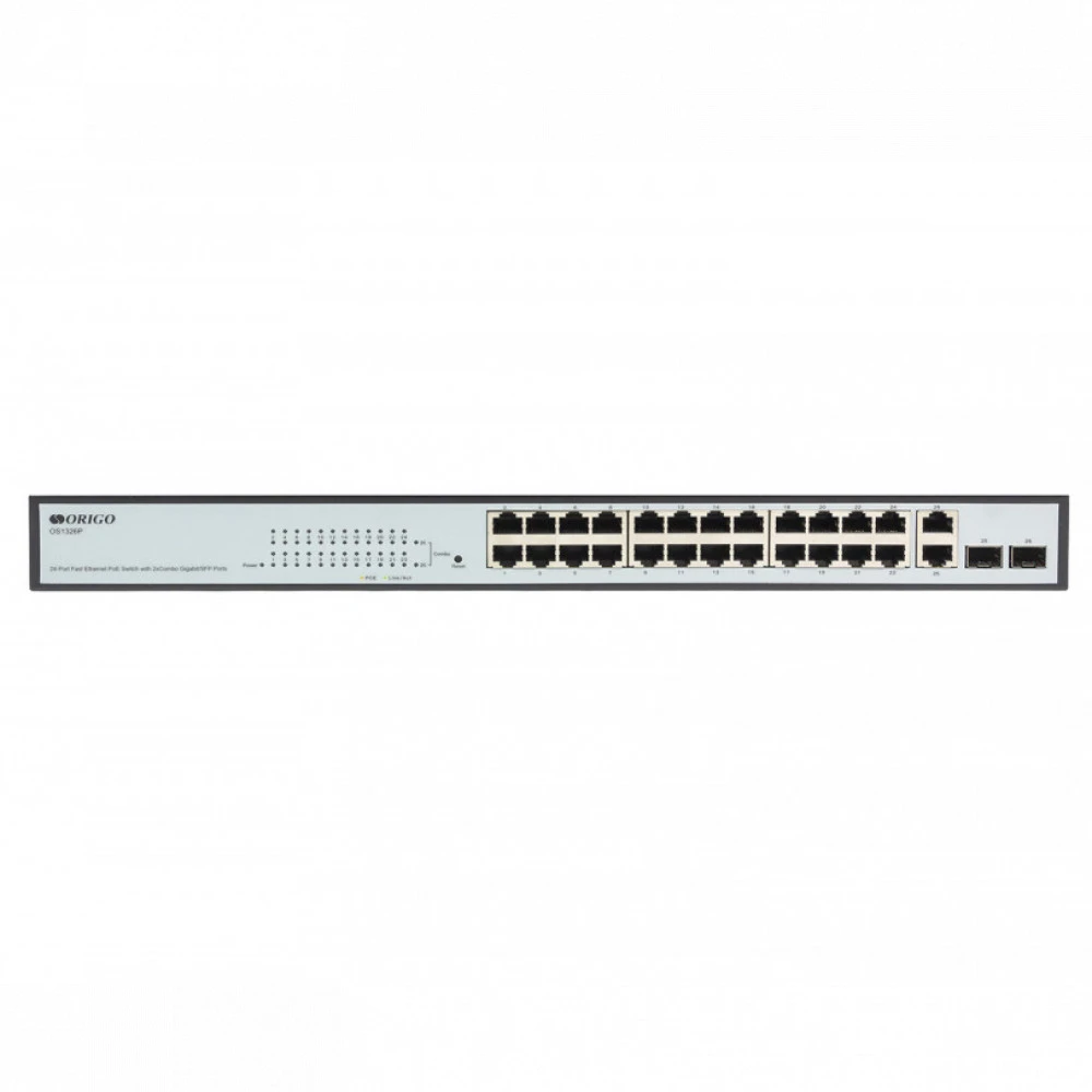 Коммутатор Origo OS1326P/280W/A2A 100 Base-TX (100 мбит/с), 2 SFP порта