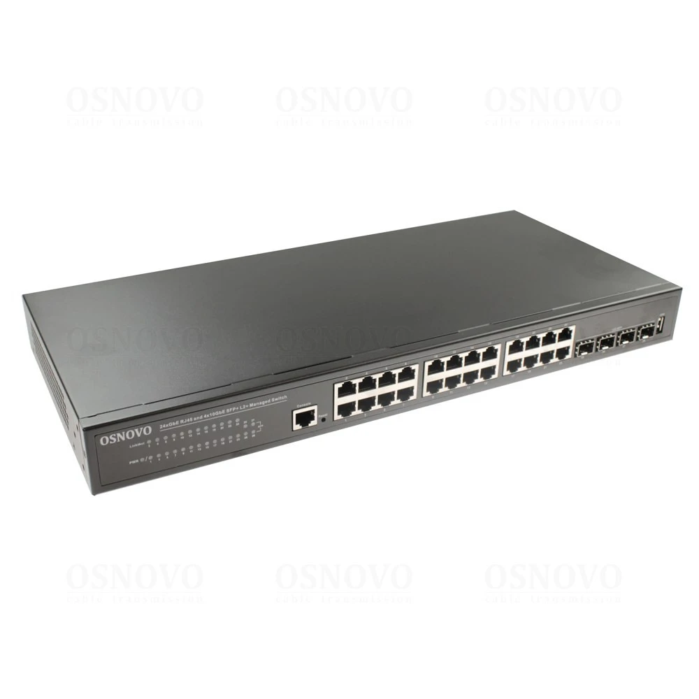 Коммутатор OSNOVO SW-24G4X-L2 1000 Base-T (1000 мбит/с), 4 SFP порта