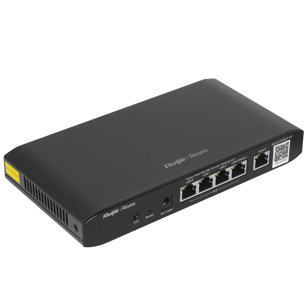 Маршрутизатор Ruijie RG-EG105G-P V3 6976915000821 10/100/1000 Base-TX (1000 мбит/с)