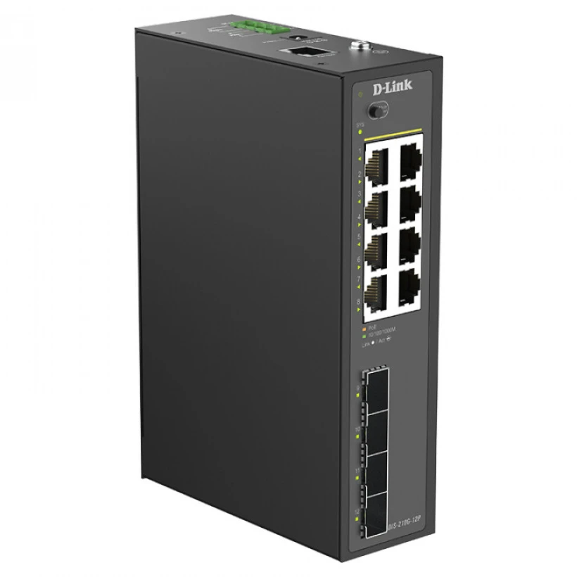 Коммутатор D-link DIS-210G-12P/A1A 1000 Base-T (1000 мбит/с), 4 SFP порта