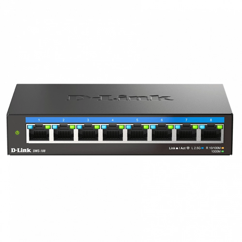 Коммутатор D-link DMS-108/A2A 2.5 GBase-T (2500 мбит/с)