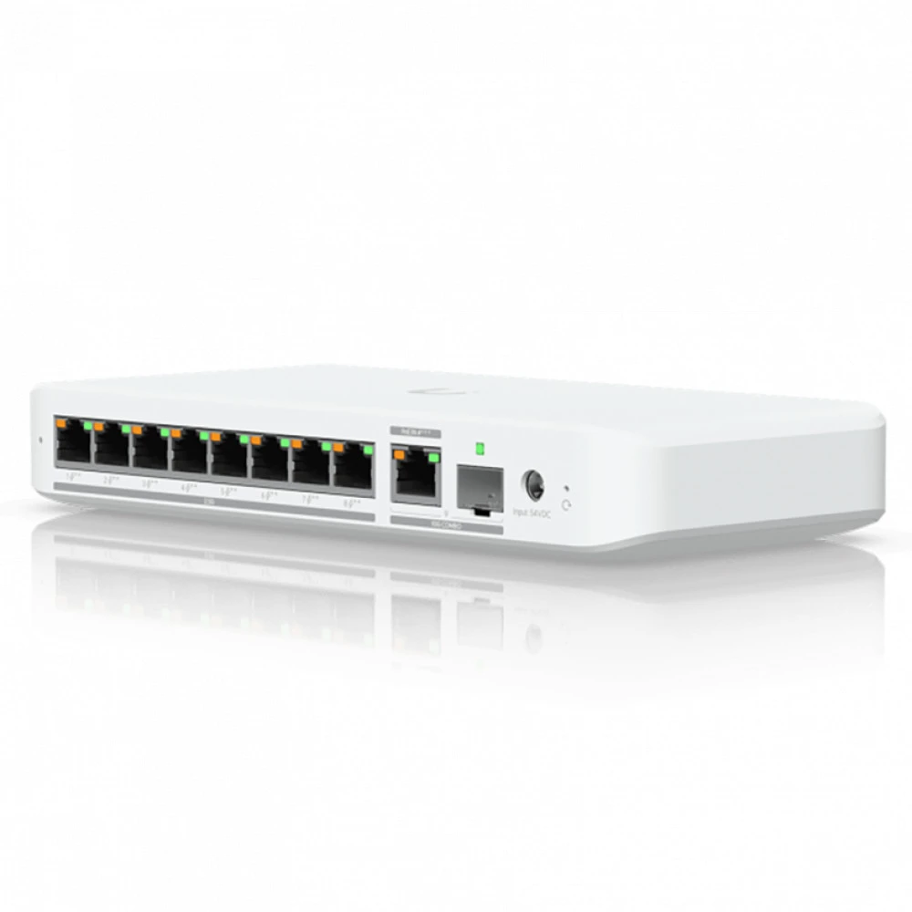 Коммутатор Ubiquiti UniFi Switch Flex 2.5G PoE USW-Flex-2.5G-8-PoE 2.5 GBase-T (2500 мбит/с), 1 SFP порт