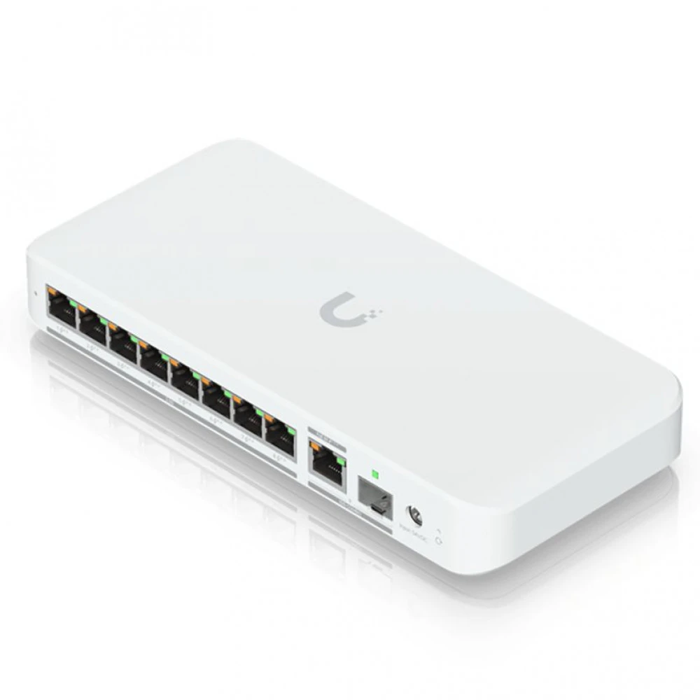 Коммутатор Ubiquiti UniFi Switch Flex 2.5G PoE USW-Flex-2.5G-8-PoE 2.5 GBase-T (2500 мбит/с), 1 SFP порт
