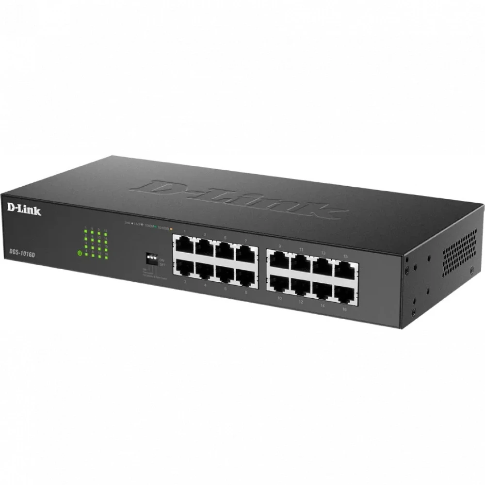 Коммутатор D-link DGS-1016D/V/K1A 1000 Base-T (1000 мбит/с)