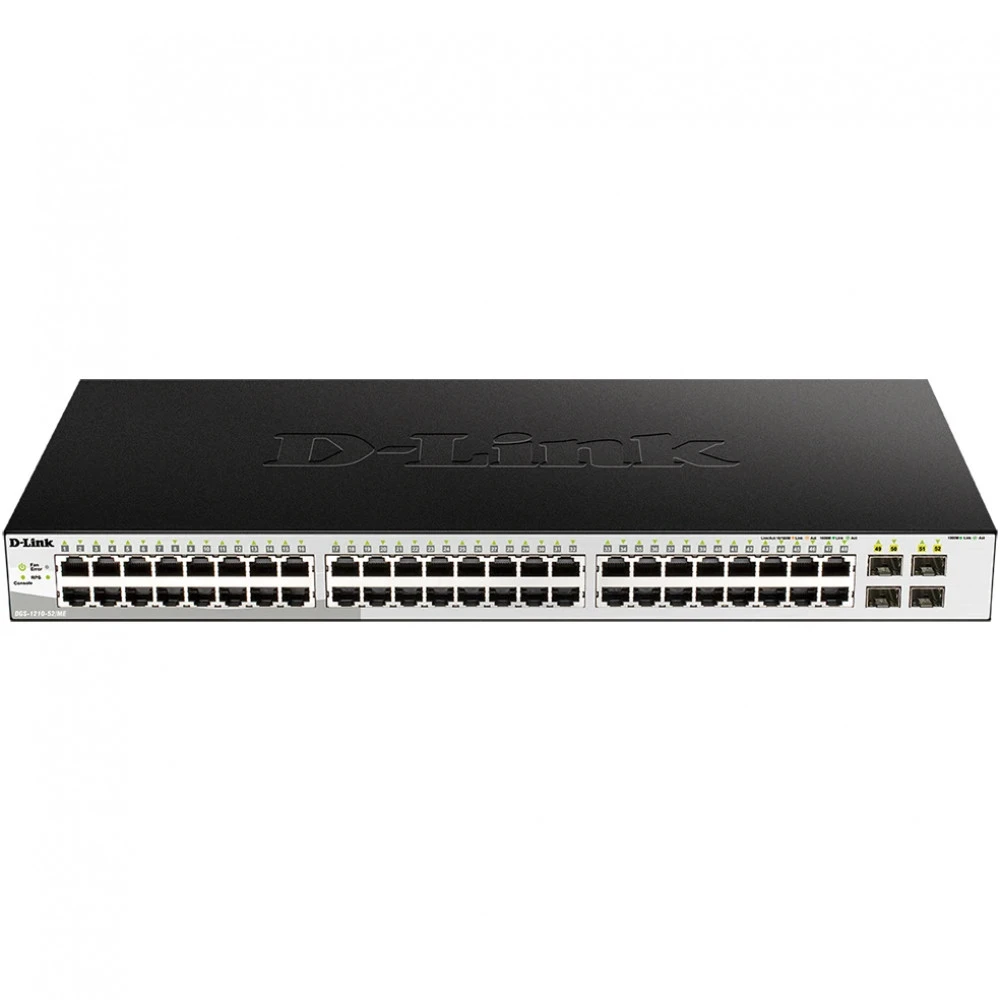 Коммутатор D-link DGS-1210-52/ME DGS-1210-52/ME/B2A 1000 Base-T (1000 мбит/с), 4 SFP порта