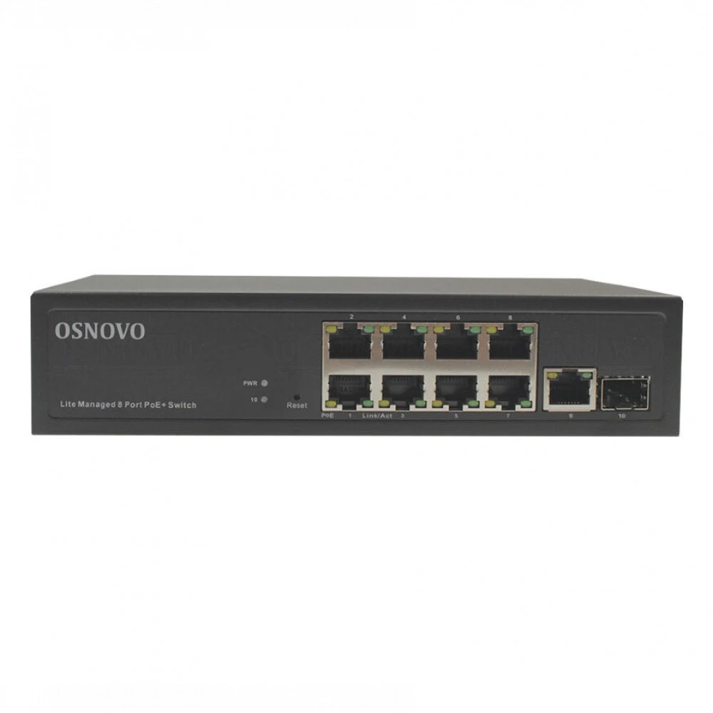 Коммутатор OSNOVO SW-8G1C-M(120W) 1000 Base-T (1000 мбит/с), 1 SFP порт