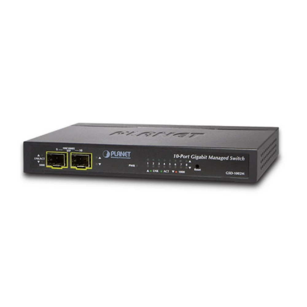 Коммутатор Planet GSD-1002M 1000 Base-TX (1000 мбит/с), 2 SFP порта