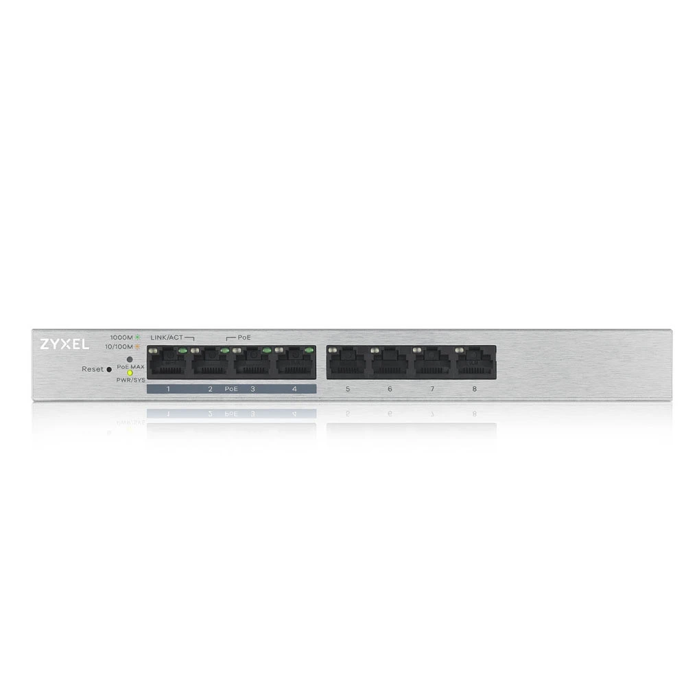 Коммутатор Zyxel GS1200-8HP V2 GS1200-8HPV2-EU0101F 1000 Base-TX (1000 мбит/с)