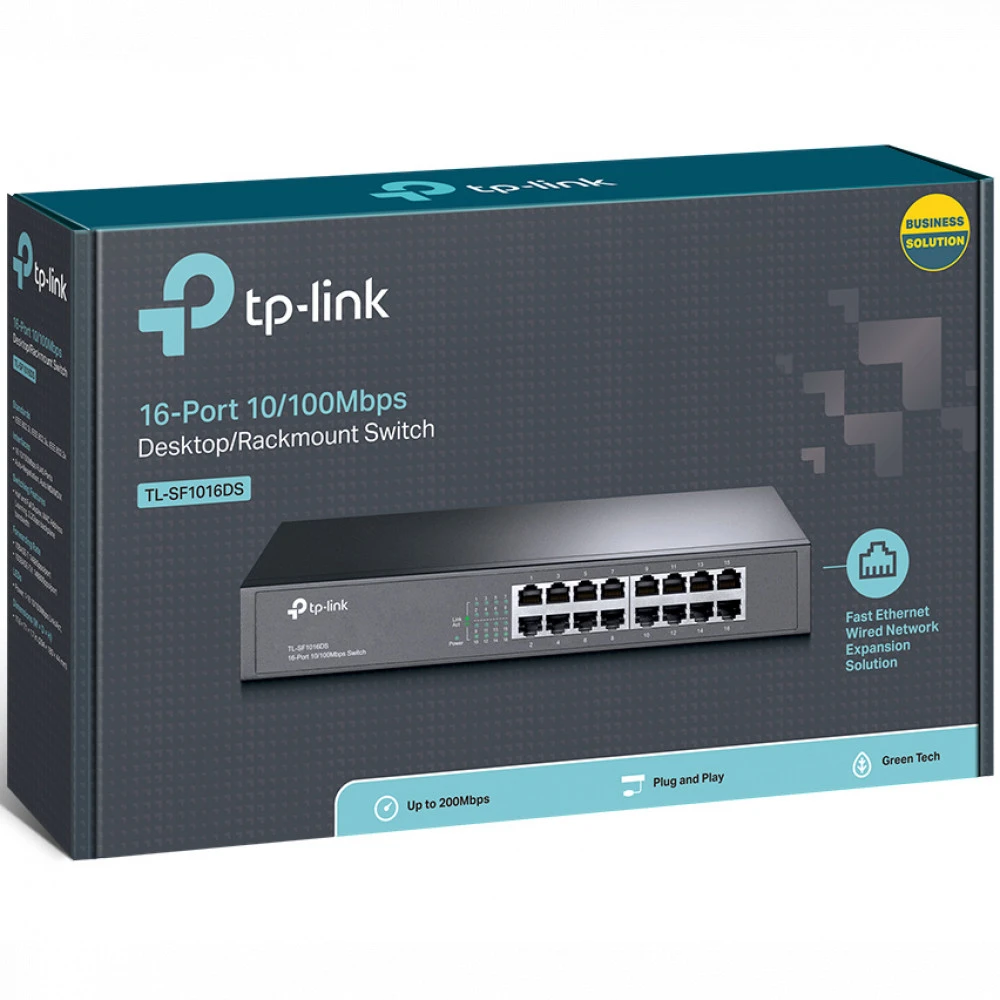 Коммутатор TP-Link TL-SF1016DS 100 Base-TX (100 мбит/с)