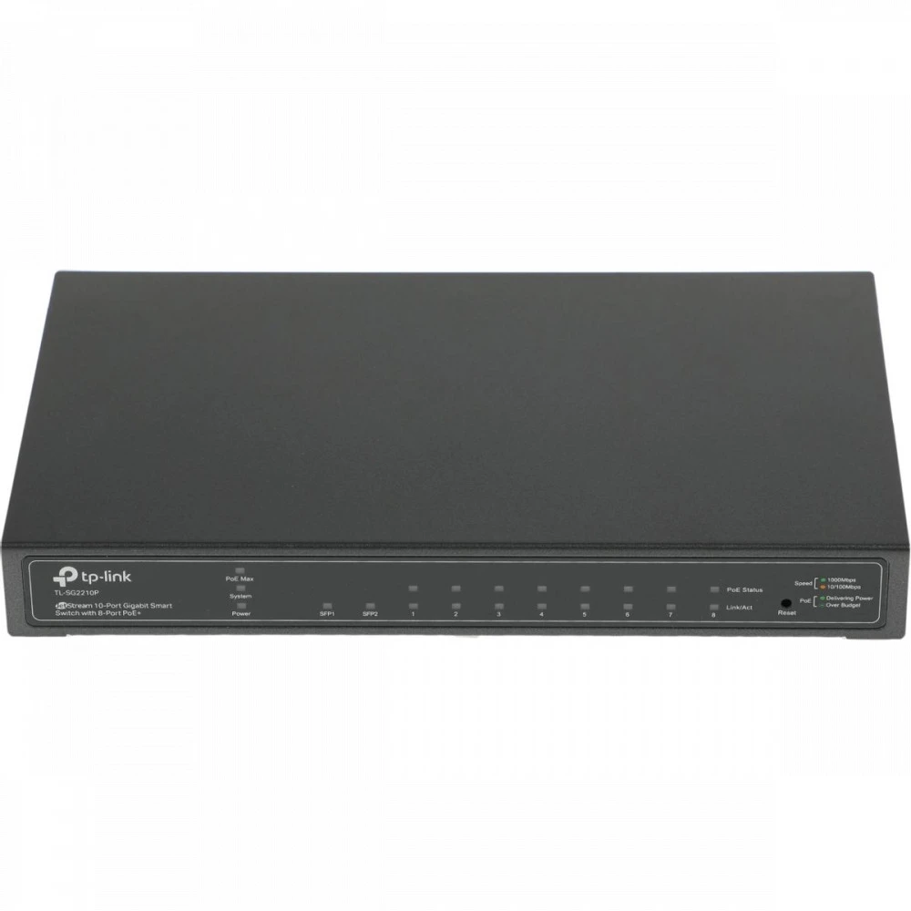 Коммутатор TP-Link TL-SG2210P 1000 Base-TX (1000 мбит/с), 2 SFP порта