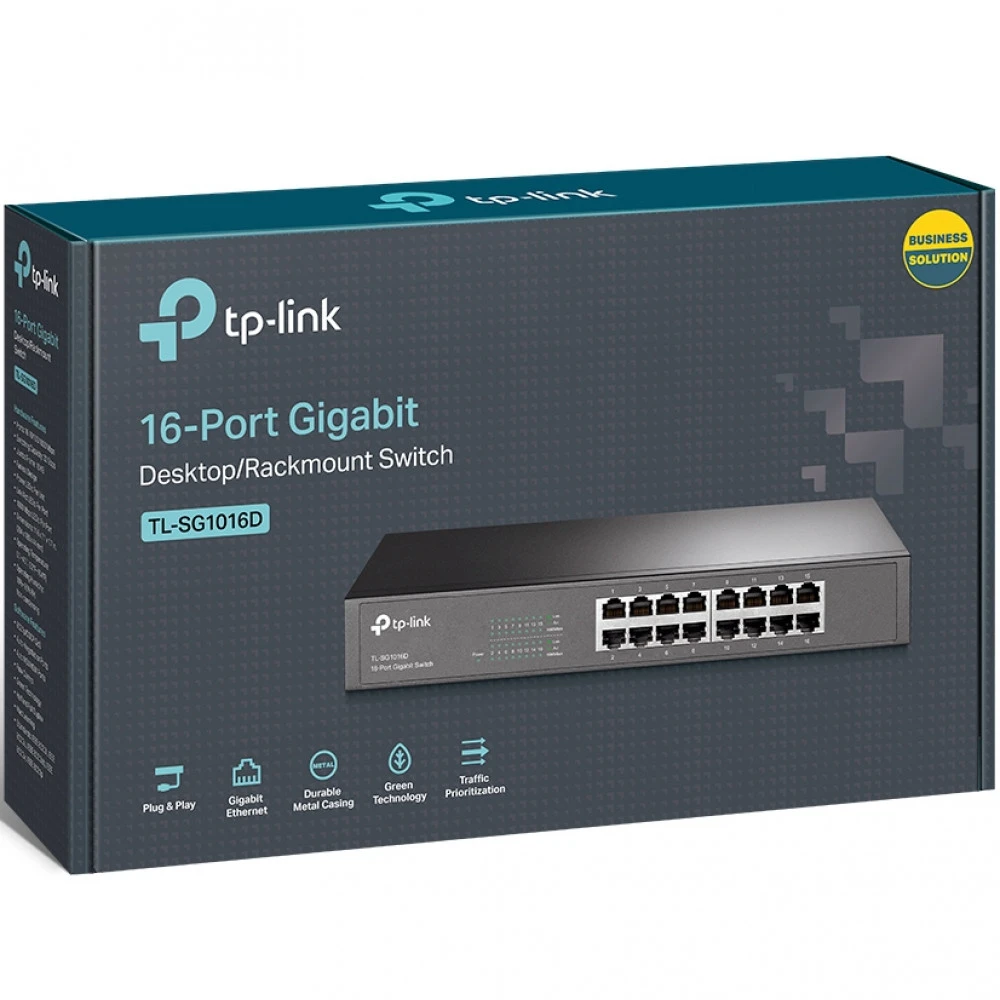 Коммутатор TP-Link TL-SG1016D 1000 Base-TX (1000 мбит/с)