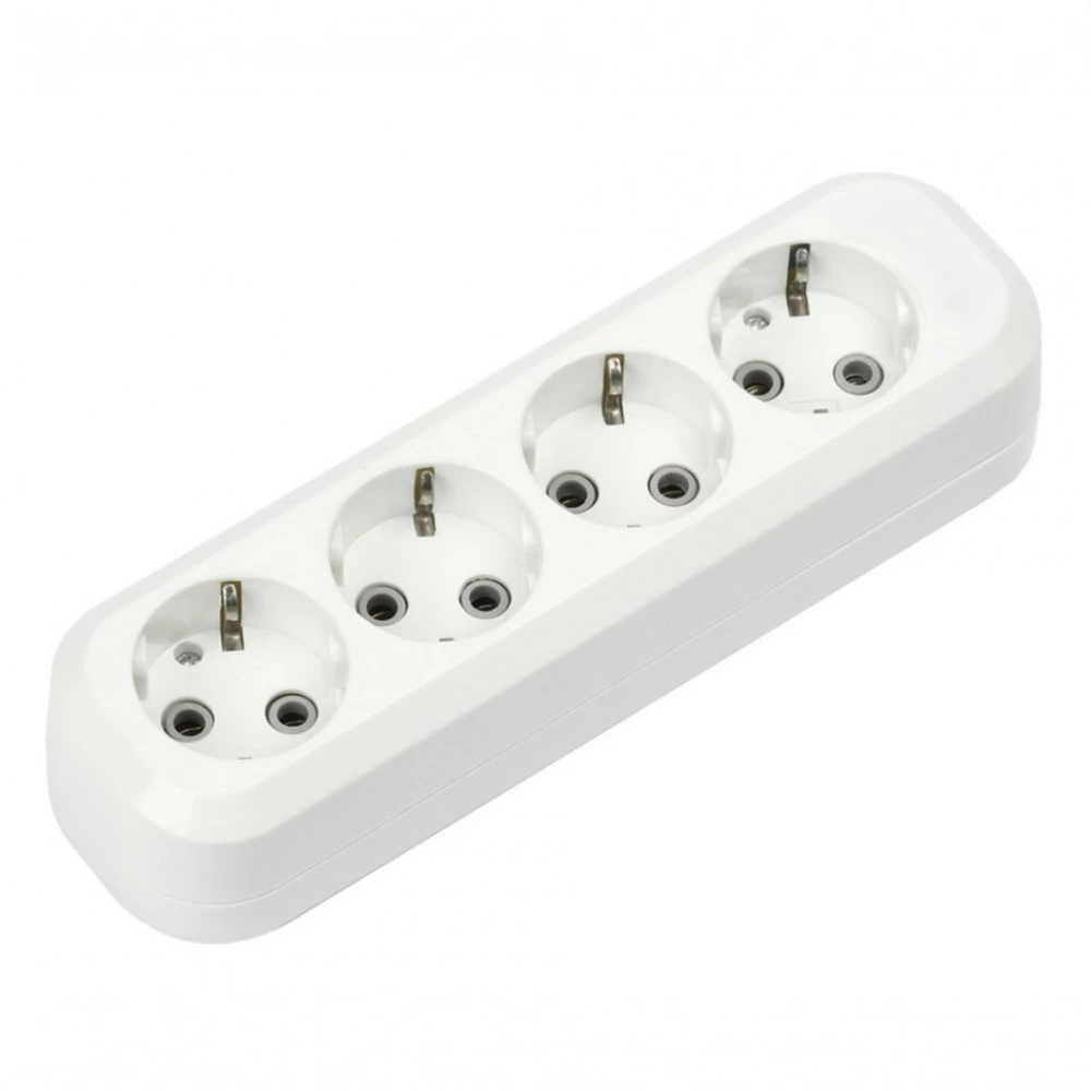 SmartBuy Колодка 4 розетки, 16А, без вкл., с заземлением (SBE-16-4-00-Z) 0014573