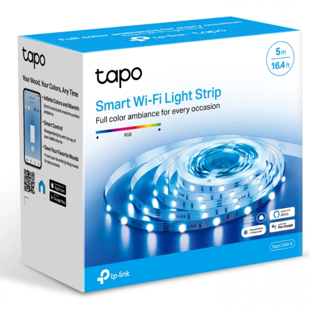 TP-Link (SOHO) Умная диммируемая Wi-Fi светодиодная лента Tapo L900-5(EU)