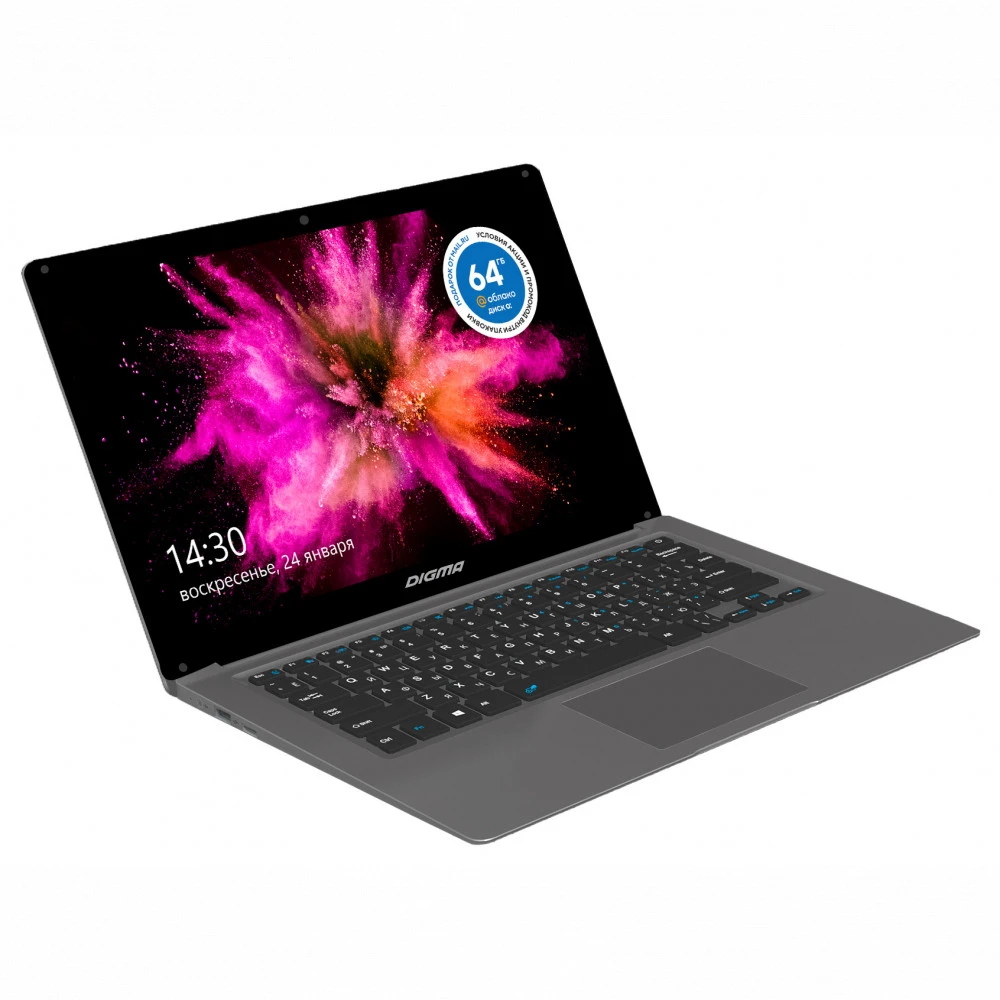 Ноутбук Digma EVE 14 C420 ET4066EW 13.9 ", FHD 1920x1080 (16:9), Celeron, 4 Гб