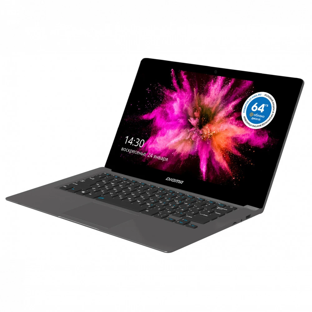Ноутбук Digma EVE 14 C420 ET4066EW 13.9 ", FHD 1920x1080 (16:9), Celeron, 4 Гб