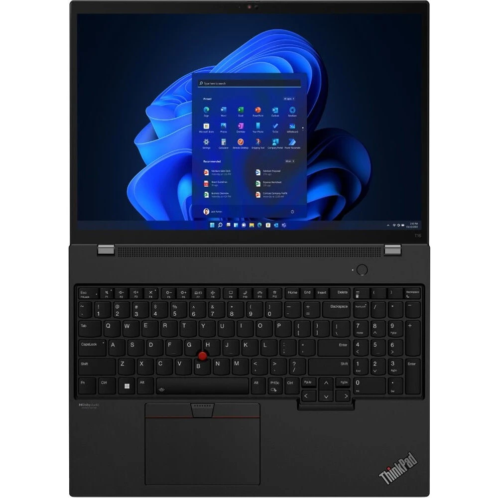 Ноутбук Lenovo ThinkPad T16 Gen 1 21BV006DRT 16 ", WUXGA 1920x1200 (16:10), Core i5, 16 Гб