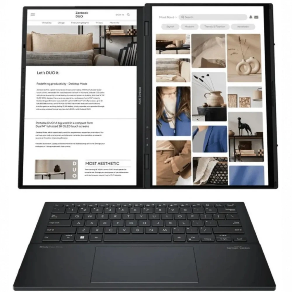 Ноутбук Asus Zenbook Duo UX8406MA-QL056W 90NB12U1-M004U0 14 ", WUXGA 1920x1200 (16:10), Core Ultra 7, 16 Гб