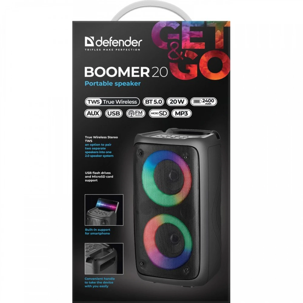 Портативная колонка Defender Boomer 20 65820