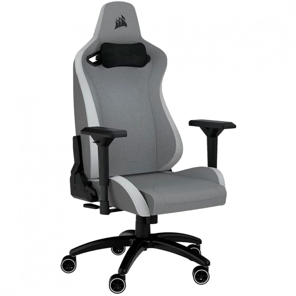 Компьютерное кресло Corsair TC200 Soft Fabric Light Grey-White CF-9010048-WW