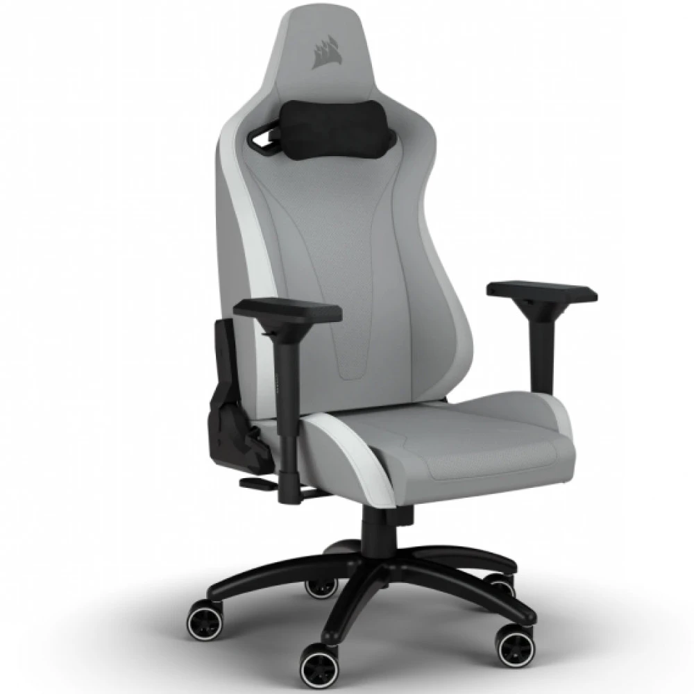Компьютерное кресло Corsair TC200 Leatherette Light Grey-White CF-9010045-WW