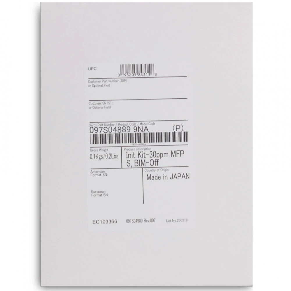 Опция для печатной техники Xerox Комплект инициализации VersaLink B7030 097S04889