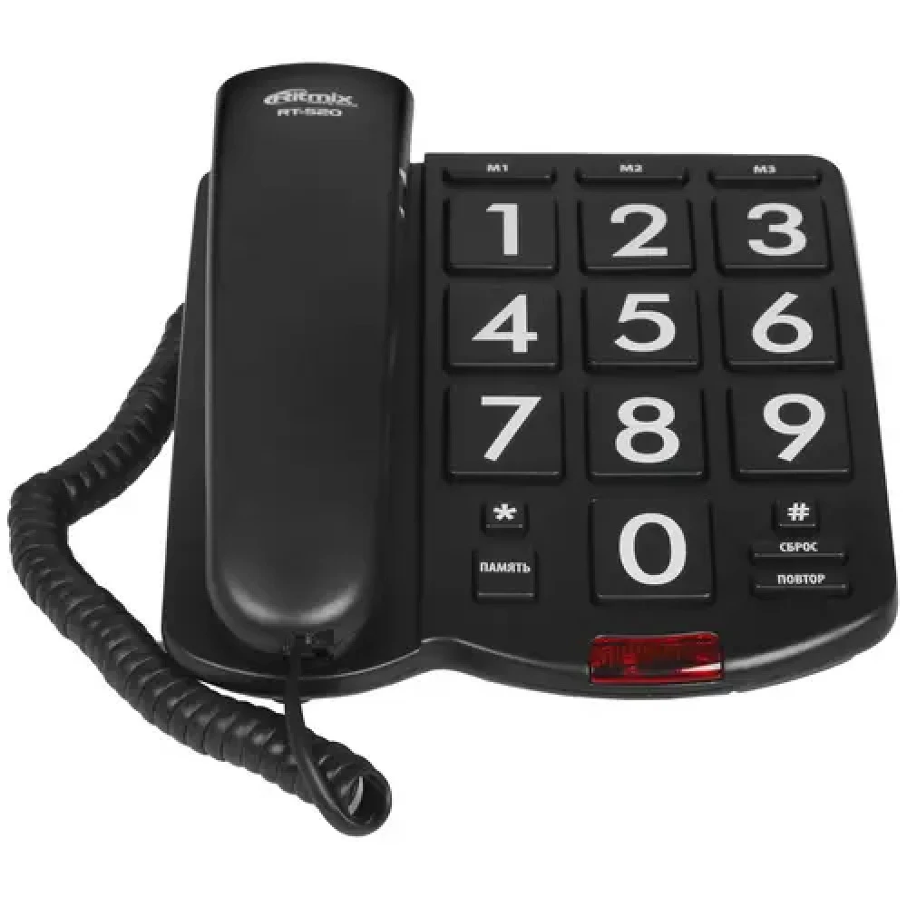 Аналоговый телефон Ritmix RT-520 black 15118354