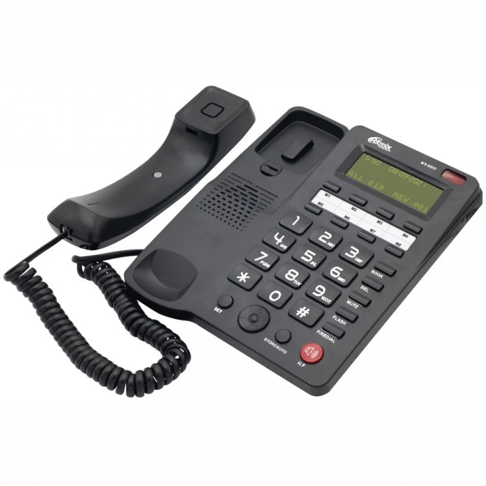 Аналоговый телефон Ritmix RT-550 Black 80001483