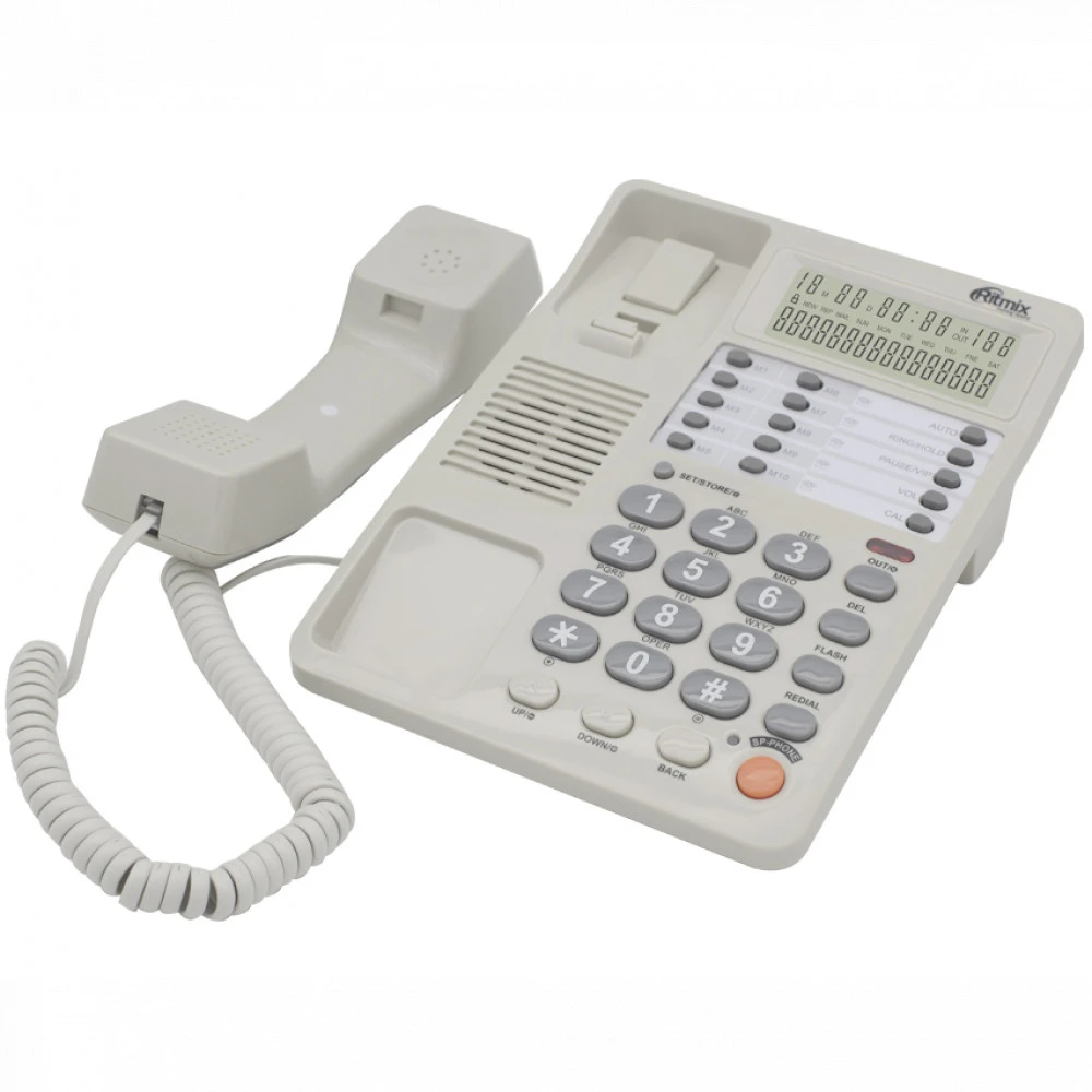 Аналоговый телефон Ritmix RT-495 белый RT-495-WHITE