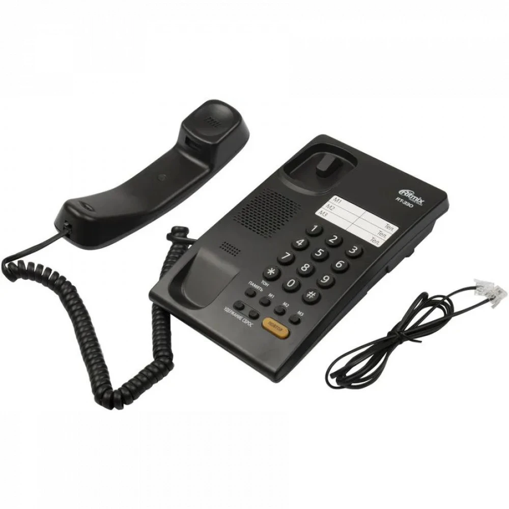 Аналоговый телефон Ritmix RT-330 Black 15118350