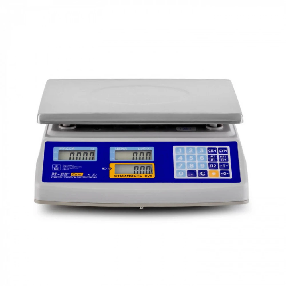 Торговые весы Mertech Торговые M-ER 329 AC-32.5 IP68 Fisher LСD 3875