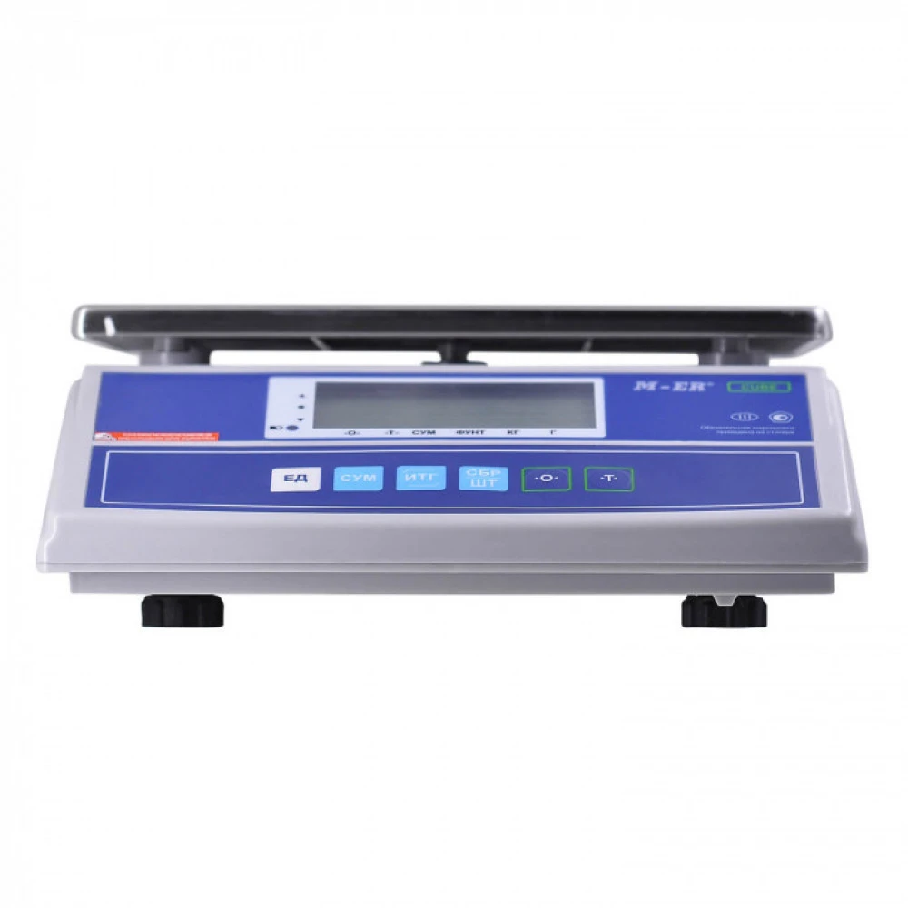 Торговые весы Mertech Фасовочные M-ER 326 AF-6.1 Cube LCD USB (двойной дисплей) 3836