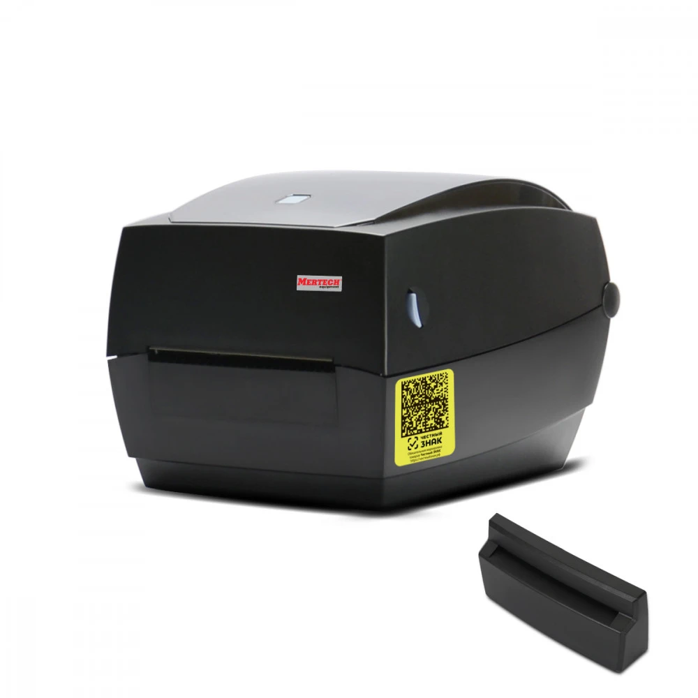 Принтер этикеток Mertech TLP100 TERRA NOVA (300 DPI) USB, RS232, Ethernet Black с отрезчиком Mertech4589+4542