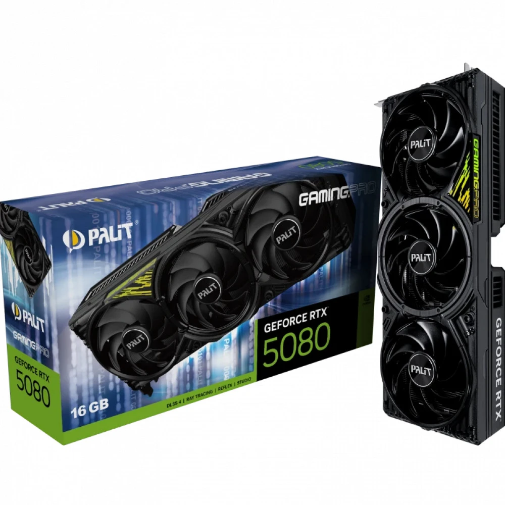 Видеокарта Palit GeForce RTX 5080 Palit GamingPro V1 16Gb NE75080019T2-GB2031Y 16 ГБ