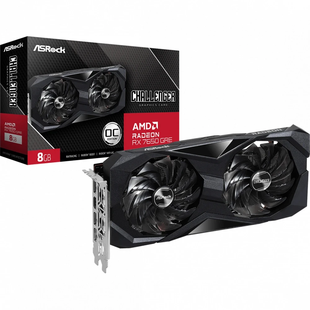 Видеокарта ASRock AMD Radeon RX 7650 GRE Challenger SE OC RX7650GRE CL SE 8GO 8 ГБ