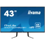 Монитор IIYAMA ProLite X4372UHSU-B1 42.5 ", IPS, 4K UHD 3840x2160 (16:9), 60 Гц