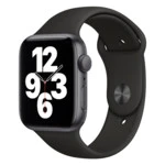 Apple Watch SE GPS 44mm Space Gray Aluminium Case with Black Sport Band - Regular MYDT2GK/A