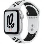 Apple Watch Nike SE GPS, 40mm Silver Aluminium Case with Pure Platinum/Black Nike Sport Band - Regular MKQ23GK/A