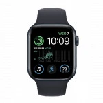 Apple Watch SE GPS 44mm Midnight Aluminium Case with, Midnight Sport Band MNK03GK/A