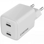 Аксессуары для смартфона Canyon CU35CC GaN 35W 2xPD EU White CNS-CUW35CC